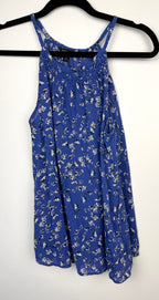 100% Cotton Banana Republic Floral Tank Top at Blue Sparrow Shop on hanger