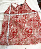 100% Cotton Banana Republic Paisley Tank Top | Boho Summer Blouse | XL at Blue Sparrow Shop measuring 44" bust and 27" shoulder to hem
