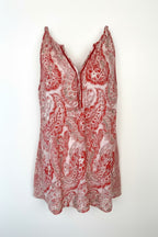 100% Cotton Banana Republic Paisley Tank Top | Boho Summer Blouse | XL at Blue Sparrow Shop on white background
