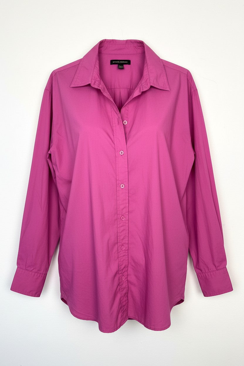 100% Cotton Banana Republic Pink Button Front Shirt | Oversized at Blue Sparrow Shop