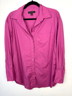 100% Cotton Banana Republic Pink Button Front Shirt | Oversized at Blue Sparrow Shop on hanger
