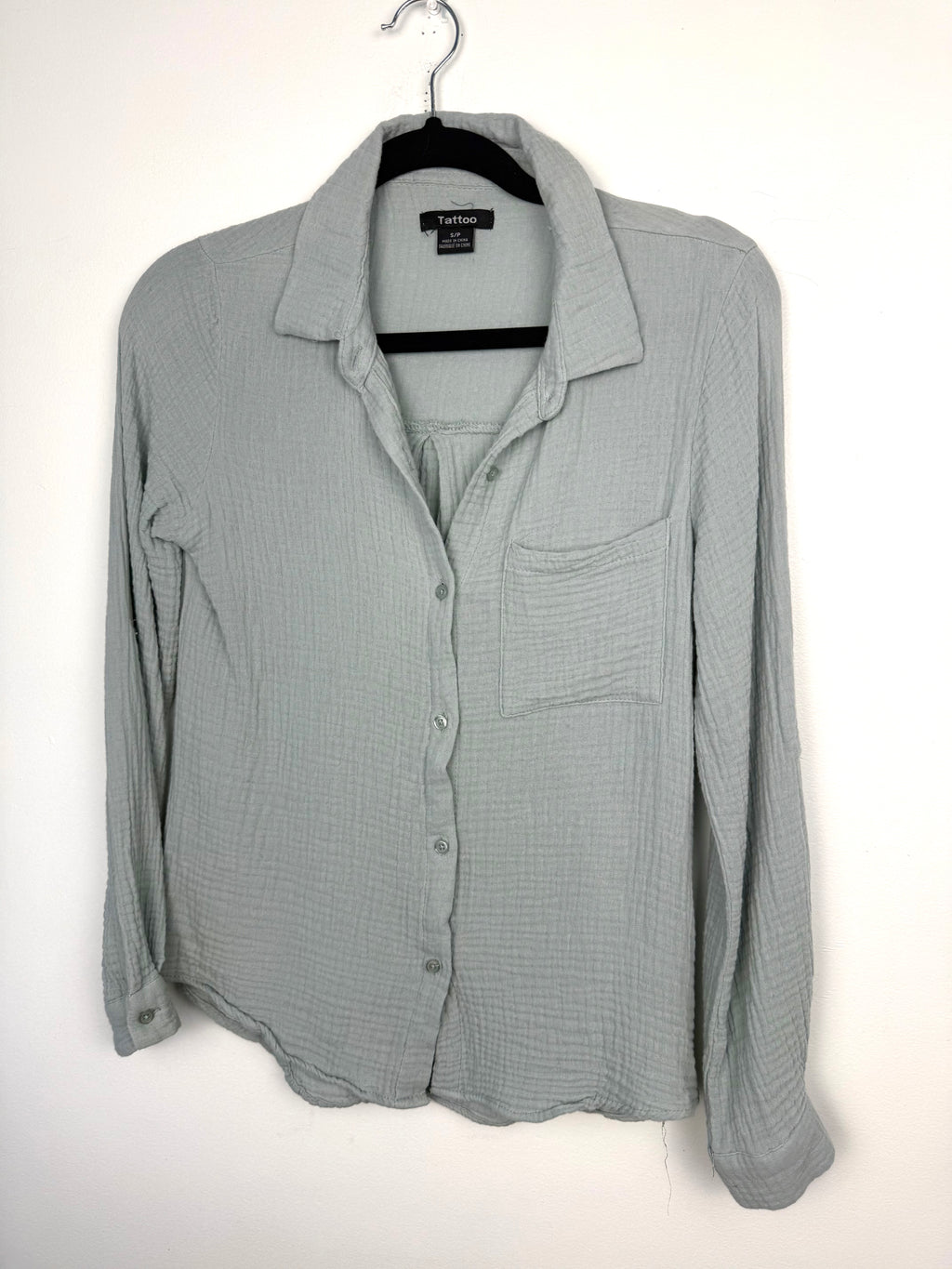 100% Cotton Button Front Shirt | Size S at Blue Sparrow Shop