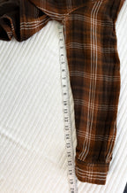 100% Cotton Ci Sono Cropped Plaid Shirt | Size M measuring 19" sleeve