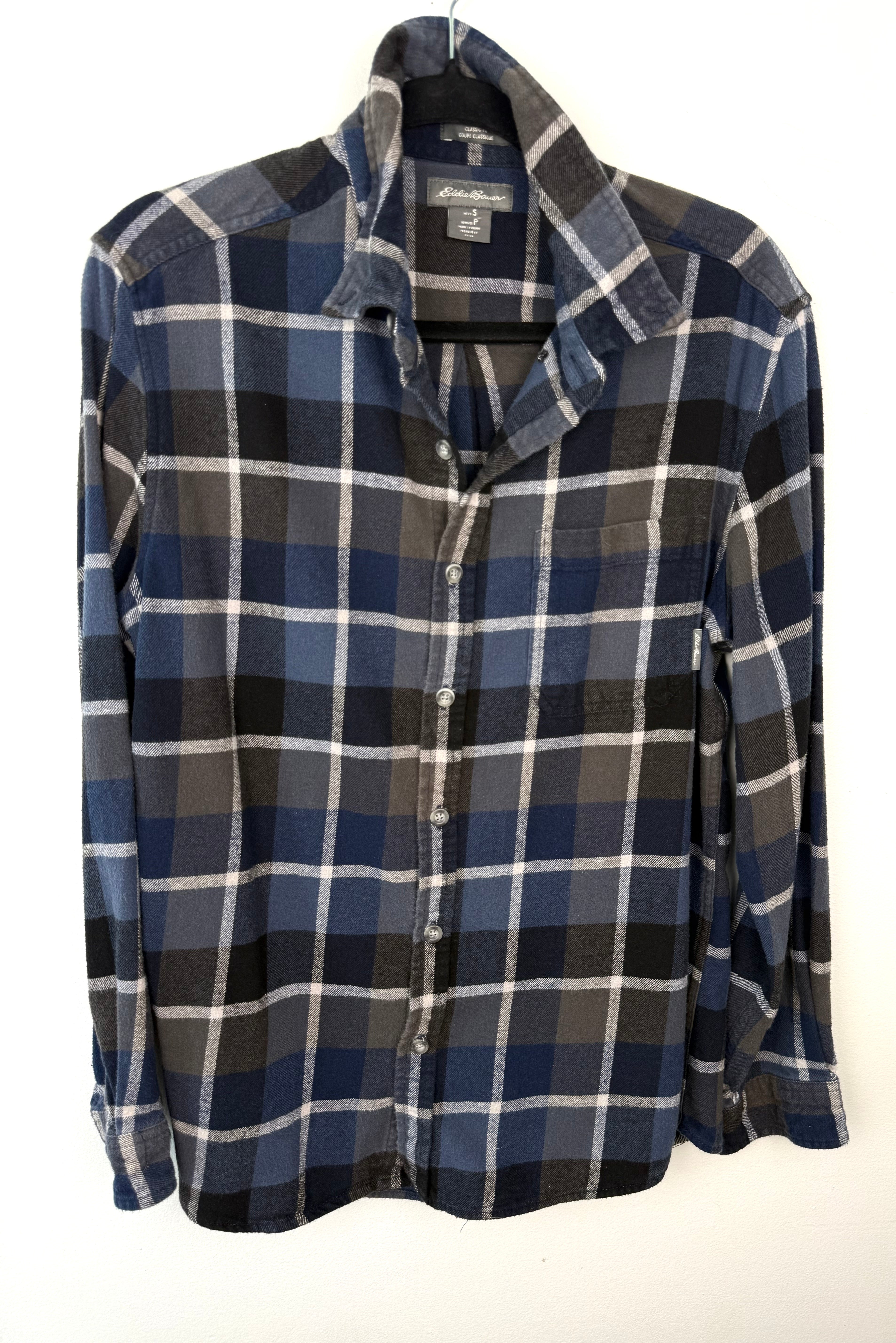 100% Cotton Eddie Bauer Plaid Shirt | Size S mens fit