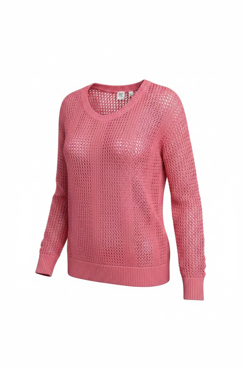 100% Cotton GAP Open Knit Sweater | Size M at Blue Sparrow Shop main image