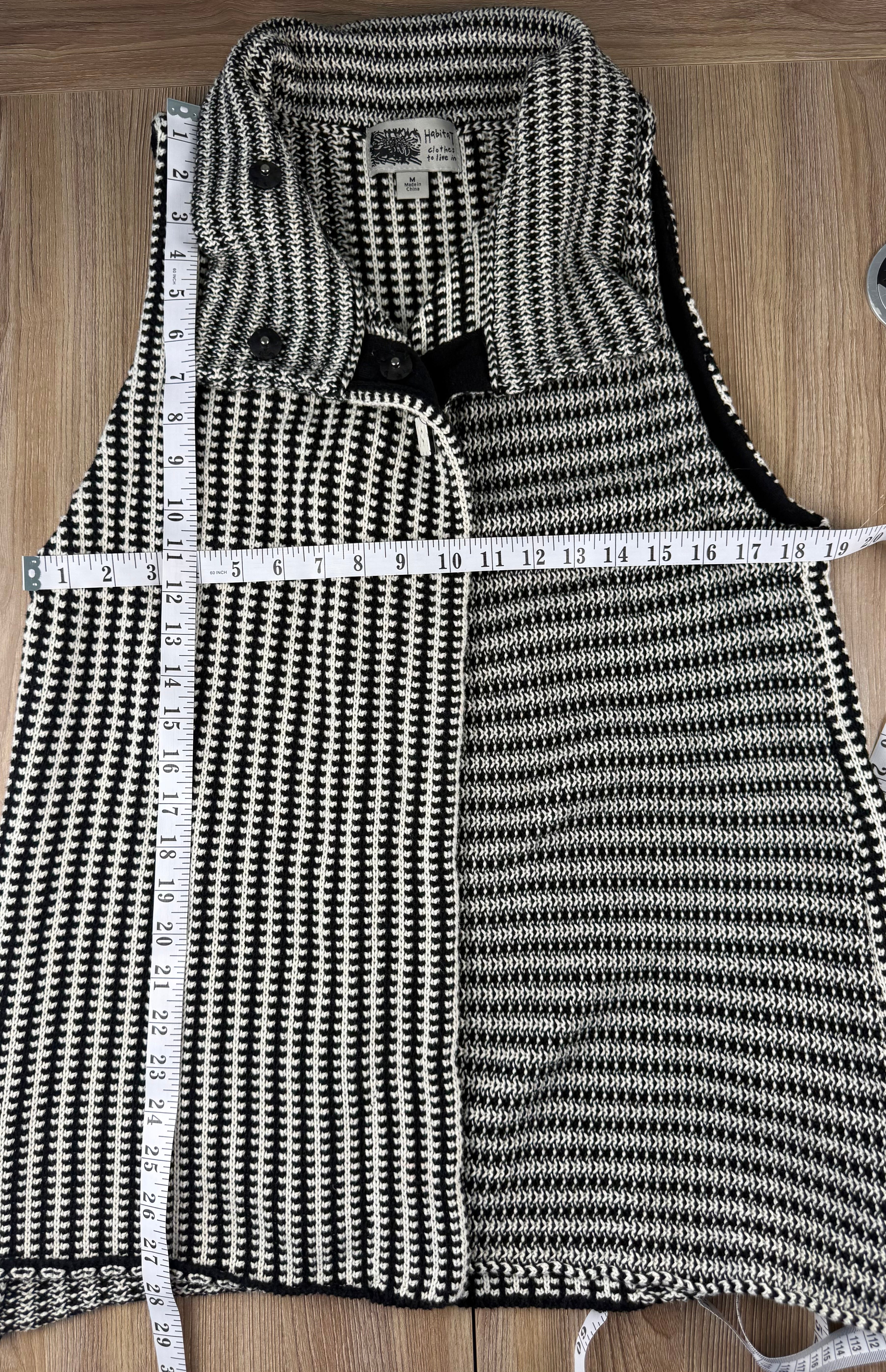 100% Cotton Habitat Brand Knit Cowl Neck Vest | Size M at Blue Sparrow Shop measuring 38" bust and 27" shoulder to hem 