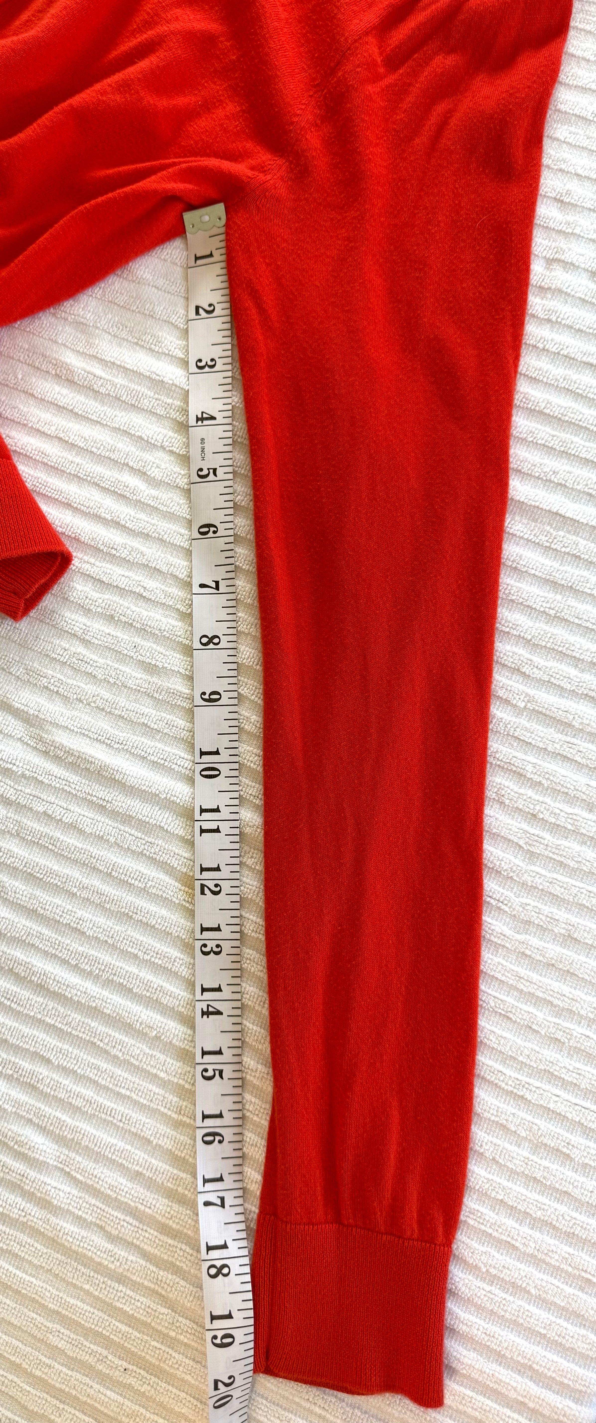 100% Cotton J.CREW Caryn Cardigan | Size M at Blue Sparrow Shop measuring 20" sleeve 