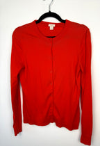 100% Cotton J.CREW Caryn Cardigan | Size M at Blue Sparrow Shop on hanger