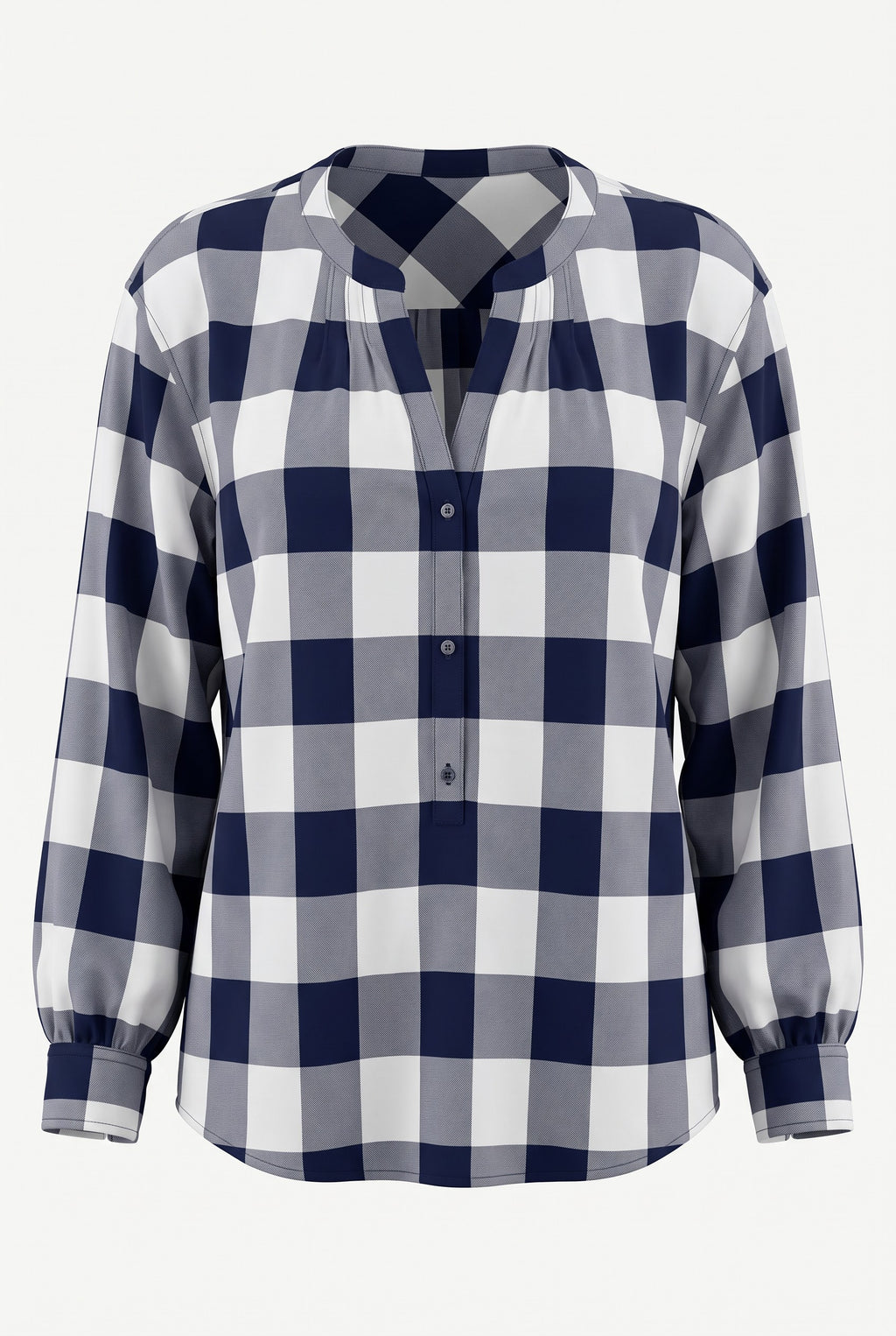 100% Cotton J Crew Buffalo Plaid Top | Size L on white background