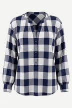 100% Cotton J Crew Buffalo Plaid Top | Size L on white background