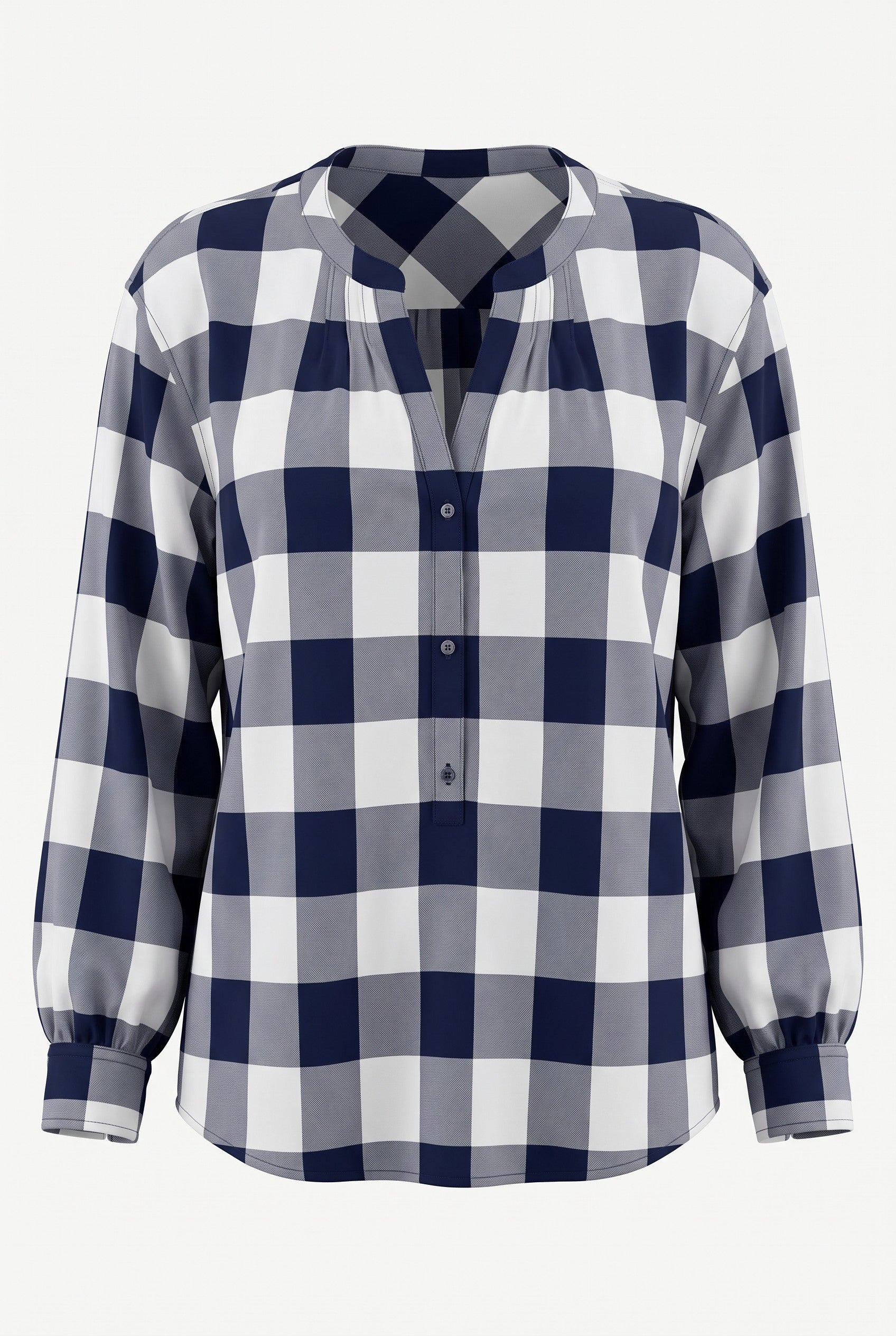 100% Cotton J Crew Buffalo Plaid Top | Size L on white background