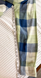 100% Cotton Lucky Brand Plaid Shirt | Size Mens M measuring 21" sleeve