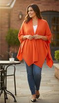 100% Cotton | Made in Canada | Parkhurst Cape | One Size at Blue Sparrow Shop on woman outdoors