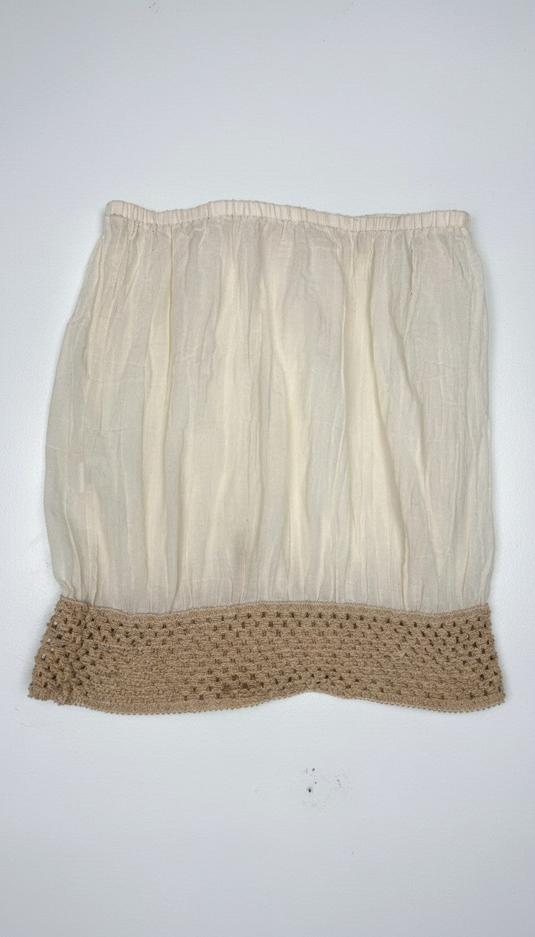 100% Cotton Made in USA Crochet Waistband Top | One Size  at Blue Sparrow Shop