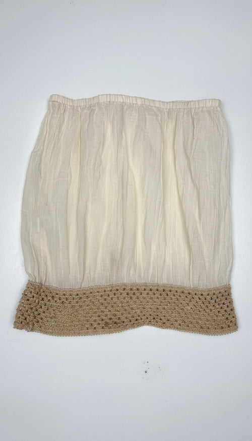 100% Cotton Made in USA Crochet Waistband Top | One Size  at Blue Sparrow Shop