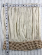 100% Cotton Made in USA Crochet Waistband Top | One Size  at Blue Sparrow Shop measuring 28" bust and 17" bust to hem 