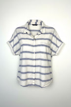 100% Cotton Marks & Spencer Striped Top | Size M on white background 