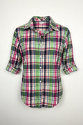 100% Cotton Plaid Button-Up Oversized Boyfriend Shirt | Gymboree | Size L at Blue Sparrow Shop