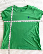 100% Cotton Polo Ralph Lauren Tee | Size L at Blue Sparrow Shop measuring 40" bust and 24" length