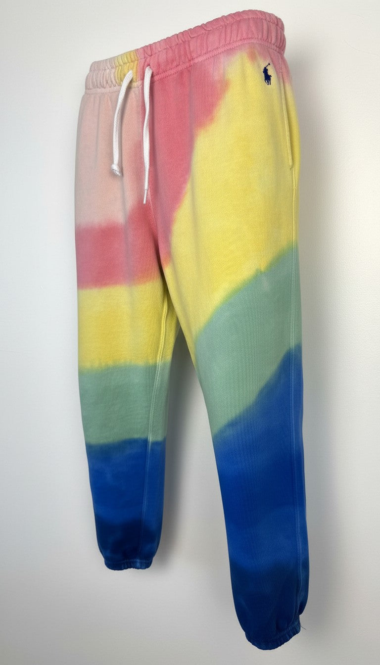 100% Cotton Polo Ralph Lauren Tie-Dye Joggers | Size L 