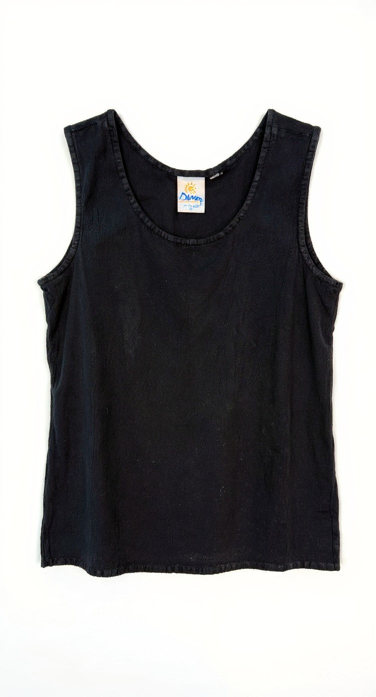 100% Cotton Relaxed Fit Vintage Tank | Size M at Blue Sparrow Shop