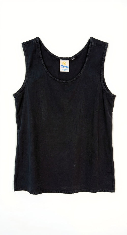 100% Cotton Relaxed Fit Vintage Tank | Size M at Blue Sparrow Shop