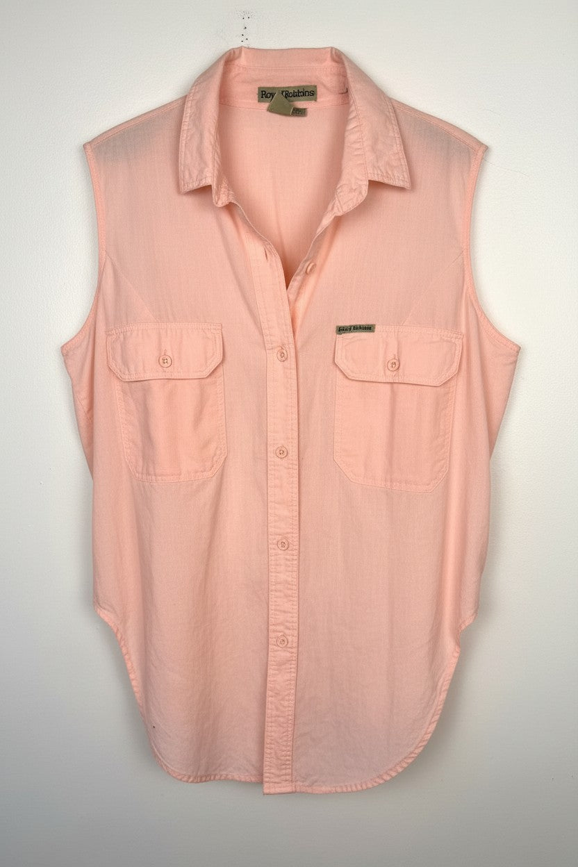100% Cotton Royal Robbins Sleeveless Top | Size M at Blue Sparrow Shop on white background