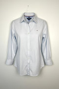 100% Cotton Tommy Hilfiger Classic Button Front Shirt | Size M on white background