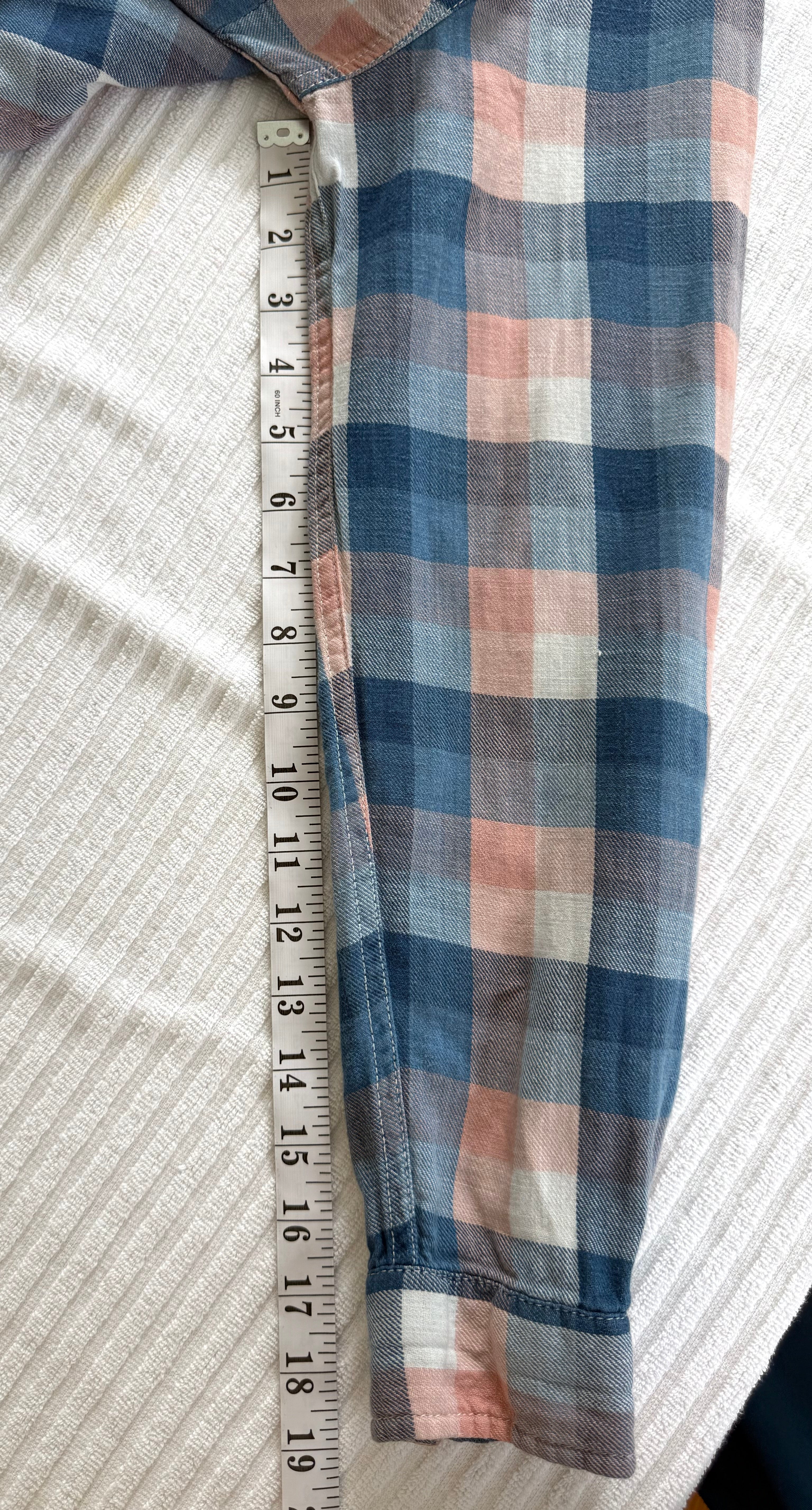 100% Cotton Tommy Hilfiger Plaid Shirt | Size M measuring 19" sleeve