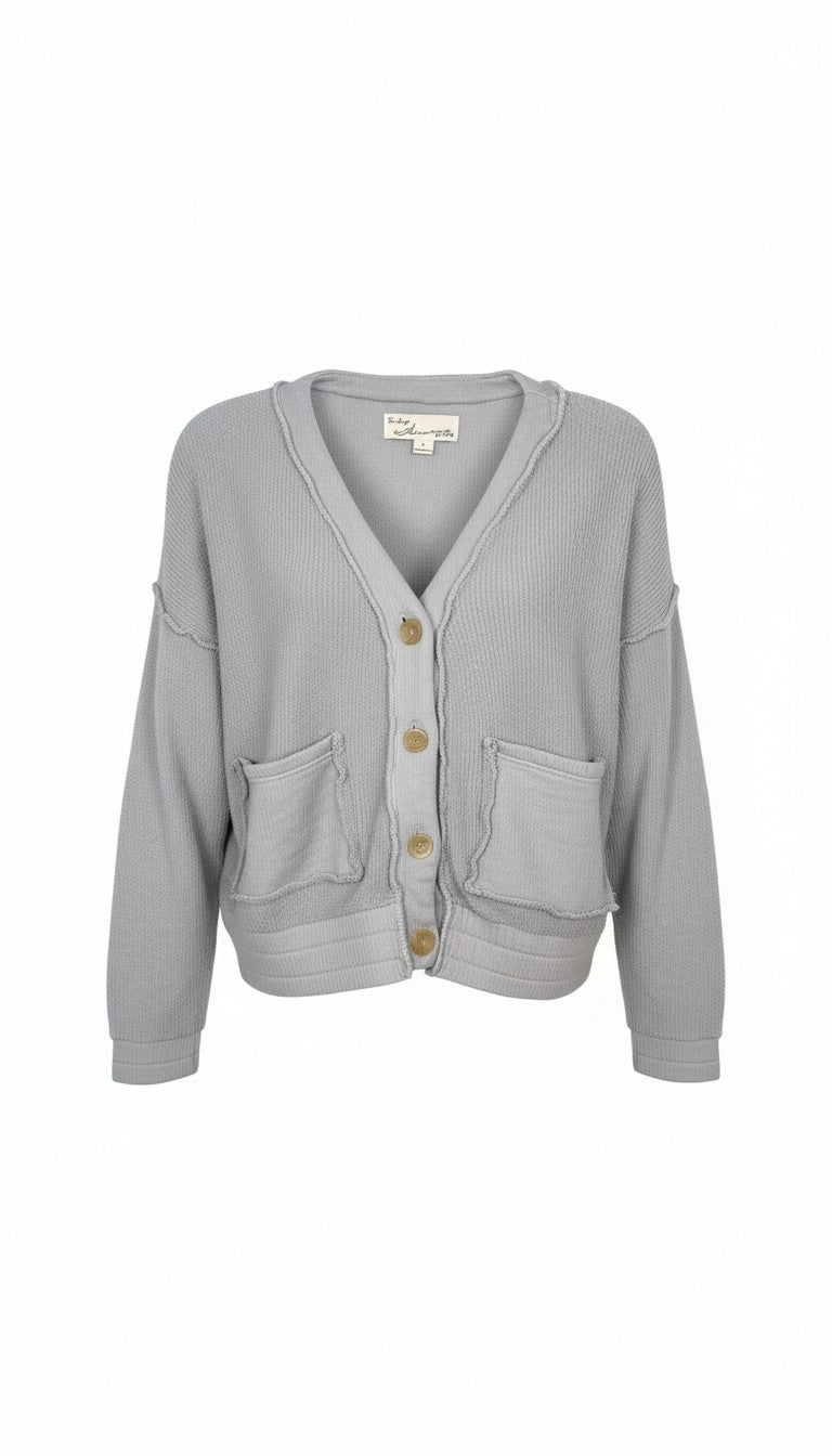 100% Cotton Vintage Havana Cropped Cardigan | Size S at Blue Sparrow Shop