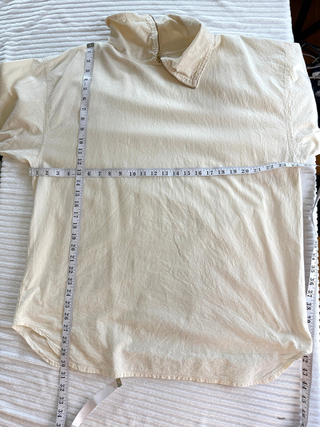 100% Cotton Vintage Rugged Cotton Top | Oversized at Blue Sparrow Shop measuring 49" bust and 30" length 