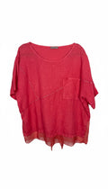 100% Linen Angela Mara  Made in Italy Linen Top | Size M at Blue Sparrow Shop
