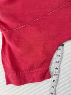 100% Linen Angela Mara  Made in Italy Linen Top | Size M at Blue Sparrow Shop measuring 6" sleeve