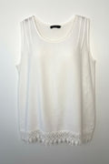 100% Linen Made in Italy Lungo L'Arno Sleeveless Top | Size L at Blue Sparrow Shop