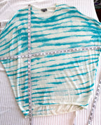100% Linen Phase Eight Tie Dye Top | Coastal Grandmother | European Summer Style at Blue Sparrow Shop measuring 46" bust and 31" shoulder to hem 