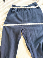 100% Linen Pull-On Pants | Relaxed | Size S at Blue Sparrow Shop measuring 30" waist -elastic relaxed and 47" hips