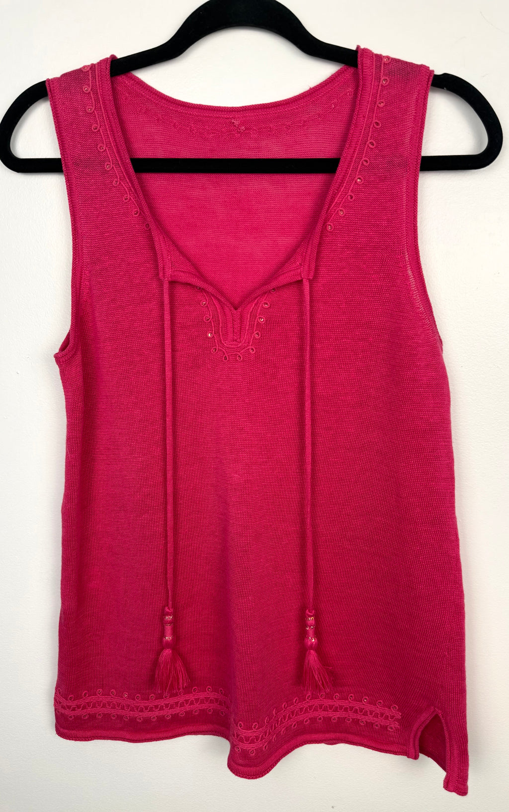 100% Linen Sleeveless Top | Size L at Blue Sparrow Shop