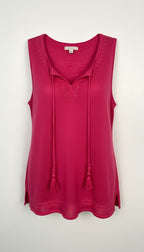 100% Linen Sleeveless Top | Size L at Blue Sparrow Shop 