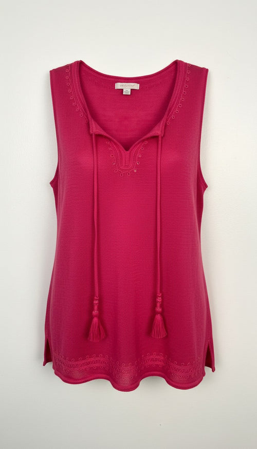 100% Linen Sleeveless Top | Size L at Blue Sparrow Shop 