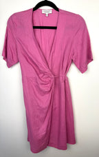 100% Linen Wrap Dress by & Other Stories Stockholm Atelier | Size S at Blue Sparrow Shop on hanger
