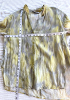 100% Linen Zara Abstract Print Shirt | XS at Blue Sparrow Shop measuring 38" bust and 25-27" shoulder to hem 