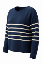 100% Organic Cotton Eileen Fisher Sweater | Size L on white background