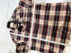 100% Organic Cotton Tilley Plaid Shirt | Size XL measuring 46" bust and 28" length