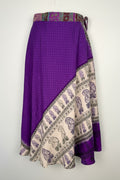100% Silk Wrap Skirt | NWT Reversible Sari Skirt | Handmade in India at Blue Sparrow Shop
