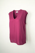 100% TENCEL Sleeveless V-Neck Top | Size L at Blue Sparrow Shop 