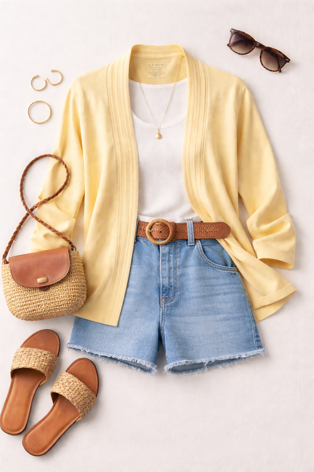 100% cotton LL bean cardigan at Blue Sparrow Shop  lifestyle photo 