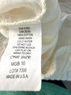 100% cotton label on 100% Cotton Made in USA Crochet Waistband Top | One Size  at Blue Sparrow Shop