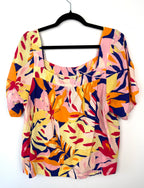100% cotton summer blouse in size 1x at Blue Sparrow Shop - cottagecore style  on hanger