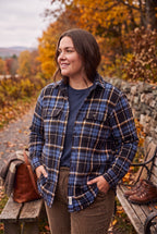 100% Cotton Plaid Jacket by Frank& Oak | Size S Mens on woman outside