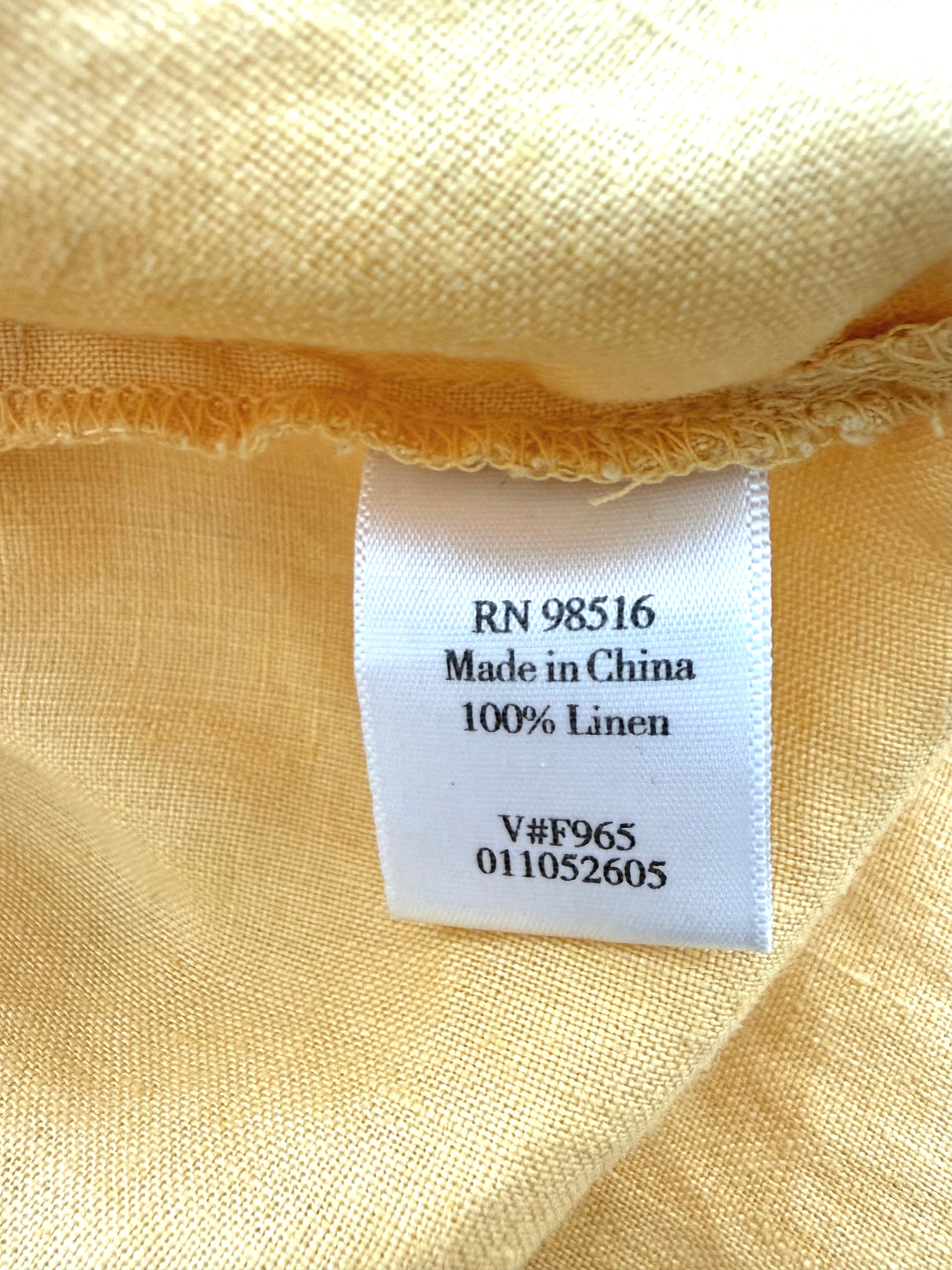 100% linen coldwater creek tunic tag
